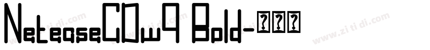 NeteaseCDw9 Bold字体转换